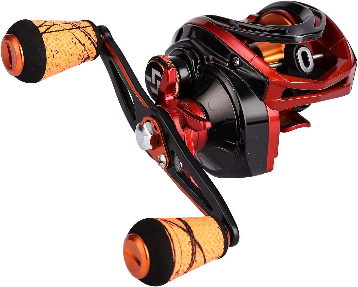 Fishing Baitcasting Reels, 7.3:1 Gear Ratio Fishing Reels , Low Profile Reel with Magnetic Braking System , Super Polymer Grips,Carbon Infused Nylon Frame